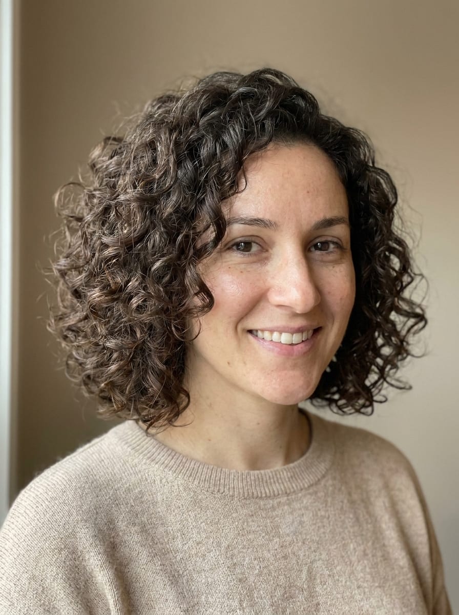 Bouncy Curly Bob - kurze Lockenfrisur